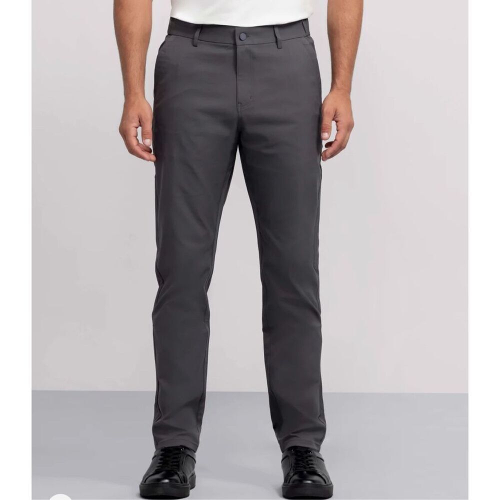 Jack Archer gray luxe Deep Blue straight leg 35x28 slacks
